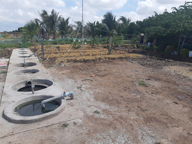 Hầm biogas xử lý phân tôm